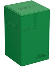Kutija za kartice Ultimate Guard Flip`n`Tray 100+ XenoSkin - Monocolor Green (100+ kom.) -1